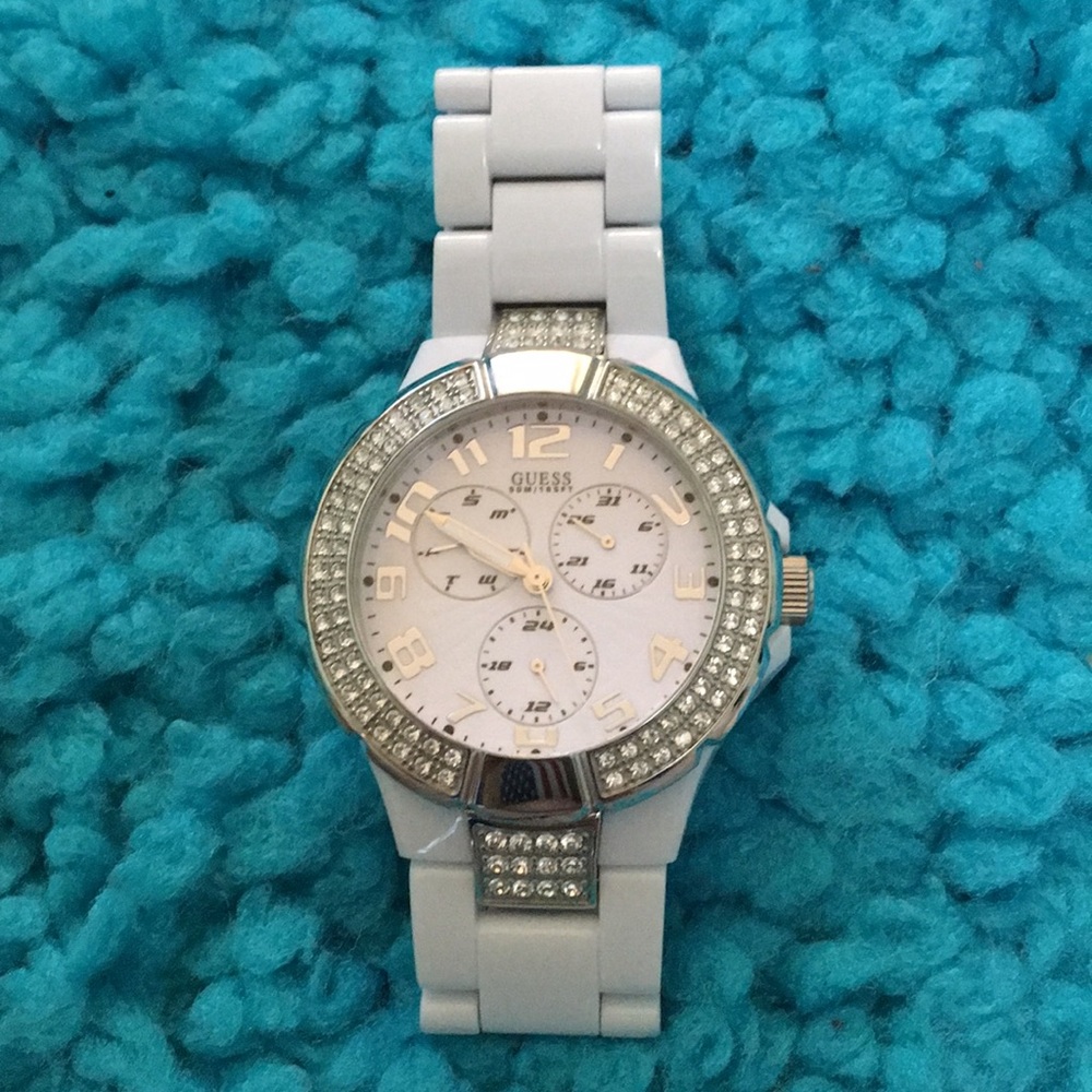 White Guess Watch
